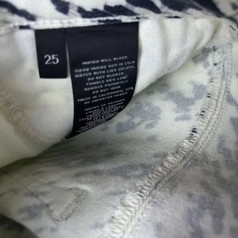 J Brand Women's Size 25 Super Skinny Labyrinth Print Pants
